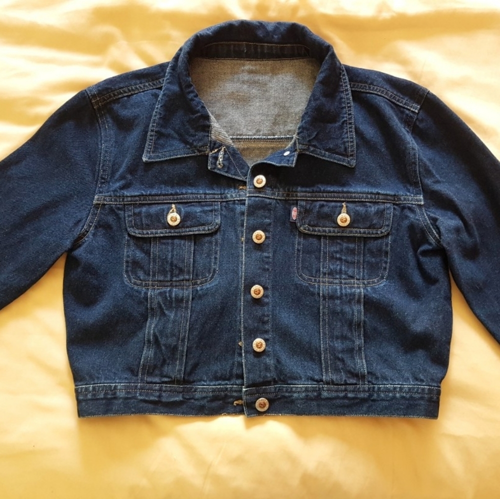 Vintage Y2K Crop Denim Jean Jacket LIKE NEW! - Picture 2 of 5